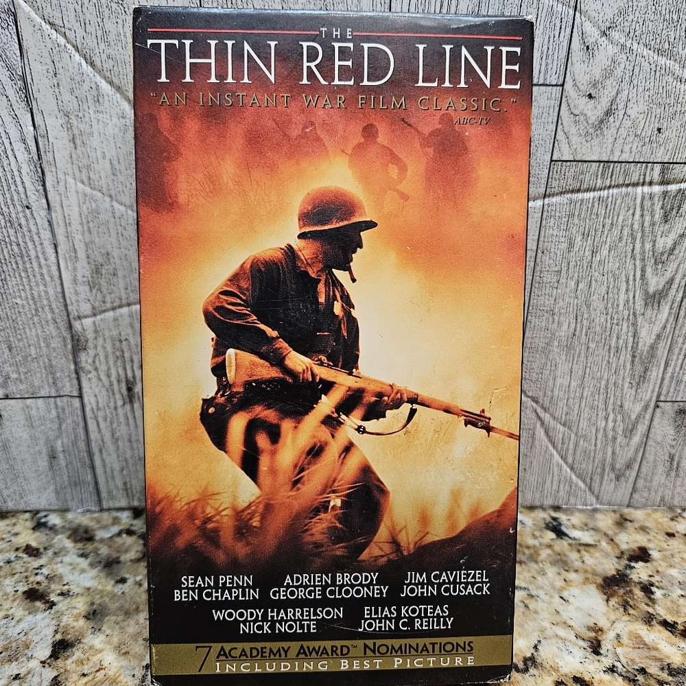 The Thin Red Line VHS 2000 Sean Penn George Clooney Woody Harrelson Nick Nolte